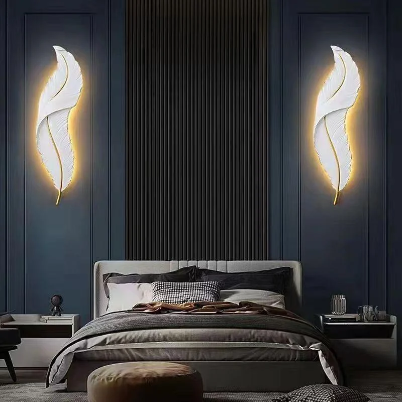 Homeko Golden Feather Wall Light -