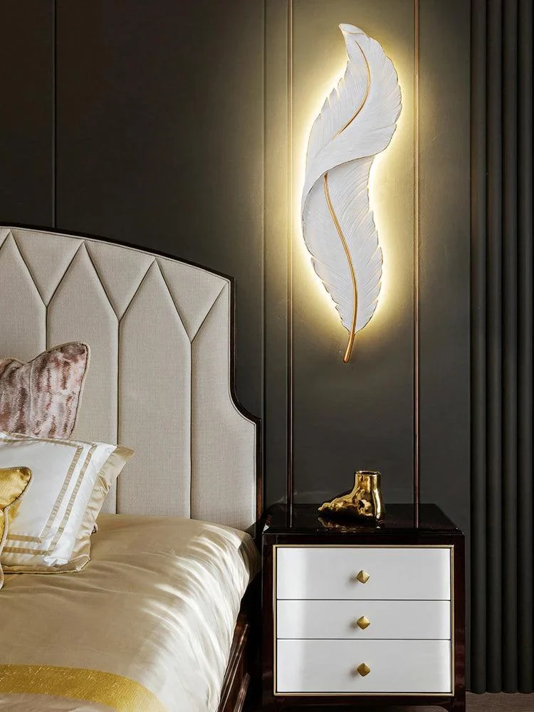 Homeko Golden Feather Wall Light -