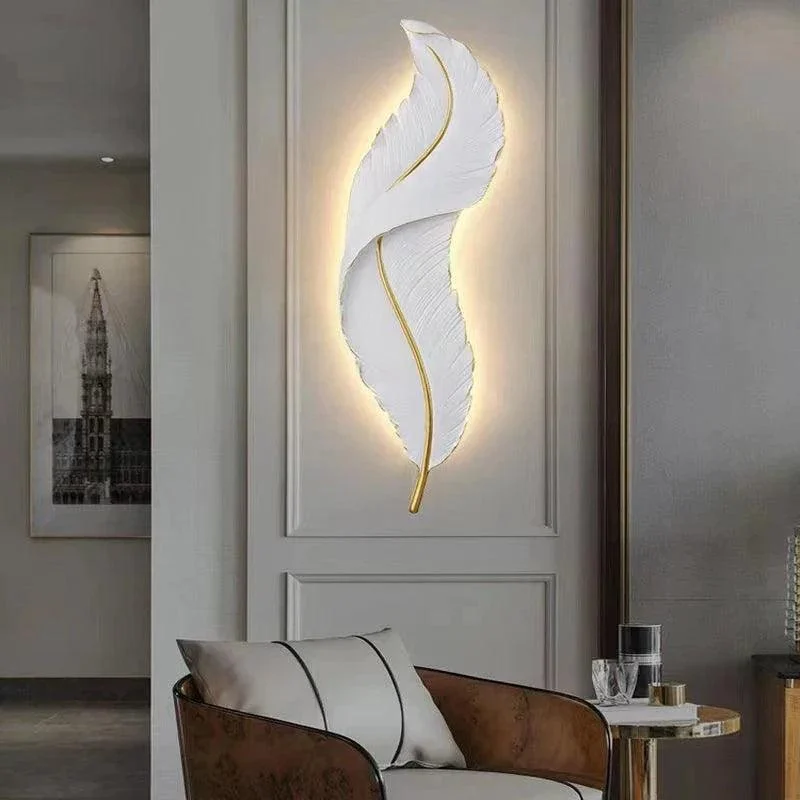 Homeko Golden Feather Wall Light -