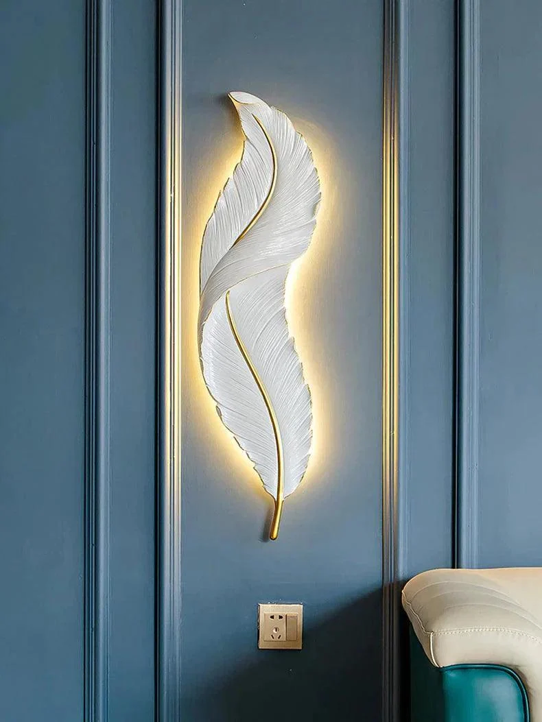 Homeko Golden Feather Wall Light -