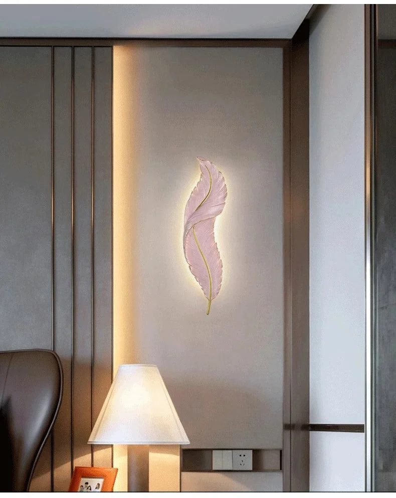 Homeko Golden Feather Wall Light -