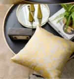 Homeko Golden Jacquard Pillow Covers