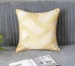 Homeko Golden Jacquard Pillow Covers
