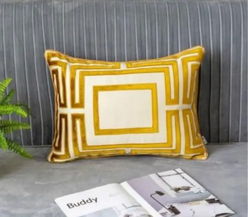 Homeko Golden Jacquard Pillow Covers