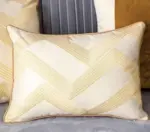 Homeko Golden Jacquard Pillow Covers
