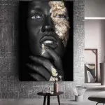 Homeko Golden Lady Canvas Paintings