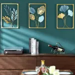 Homeko Golden Leaf Metal Wall Art