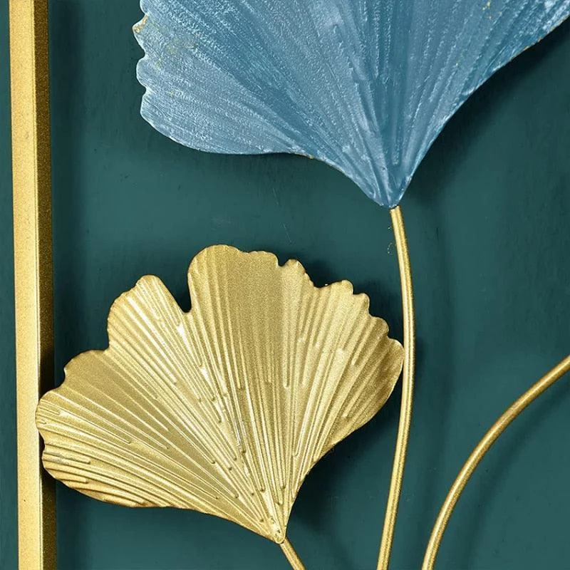 Homeko Golden Leaf Metal Wall Art -