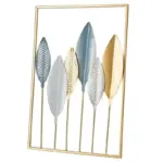 Homeko Golden Leaf Metal Wall Art