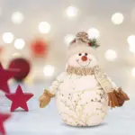Homeko Golden Snowman Plush Shelf Decor