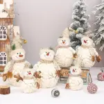 Homeko Golden Snowman Plush Shelf Decor