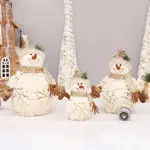 Homeko Golden Snowman Plush Shelf Decor