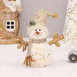 Homeko Golden Snowman Plush Shelf Decor
