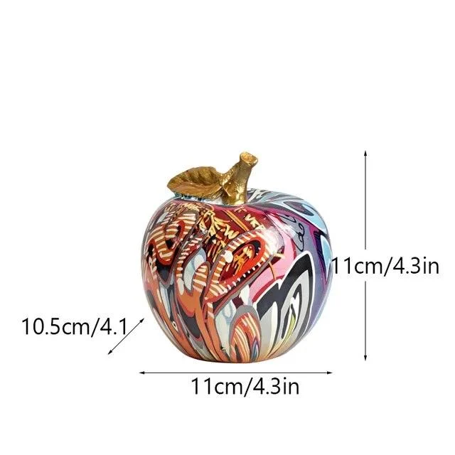 Homeko Graffiti Apple Statue -