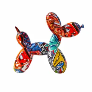 Homeko Graffiti Painted Balloon Dog Sculpture