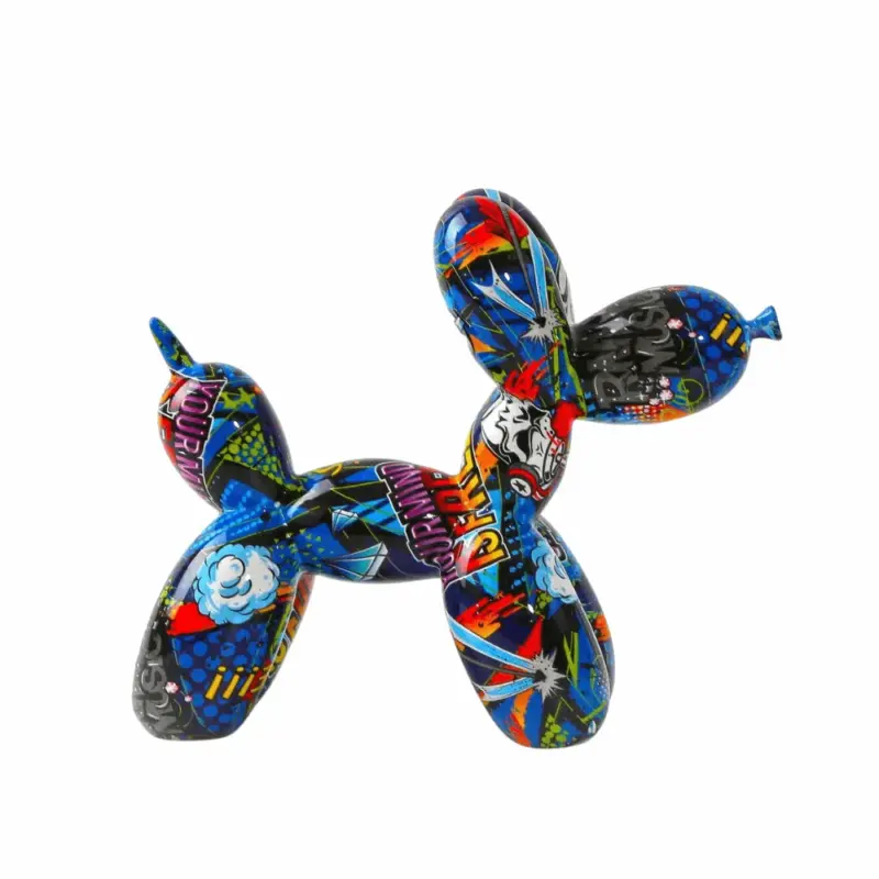 Homeko Graffiti Painted Balloon Dog Sculpture