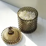 Homeko Gray Glass Storage Jars with Lid