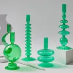 Homeko_Green_Glass_Taper_Candle_Holder_Vases_-_-4244886 Homeko Green Glass Taper Candle Holder Vases