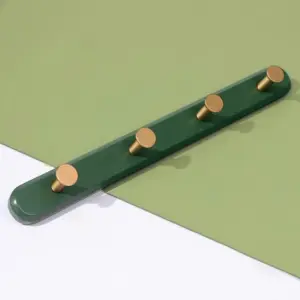 Homeko Green Wall Mounted Coat Rack with Hooks