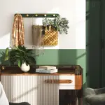 Homeko Green Wall Mounted Coat Rack with Hooks