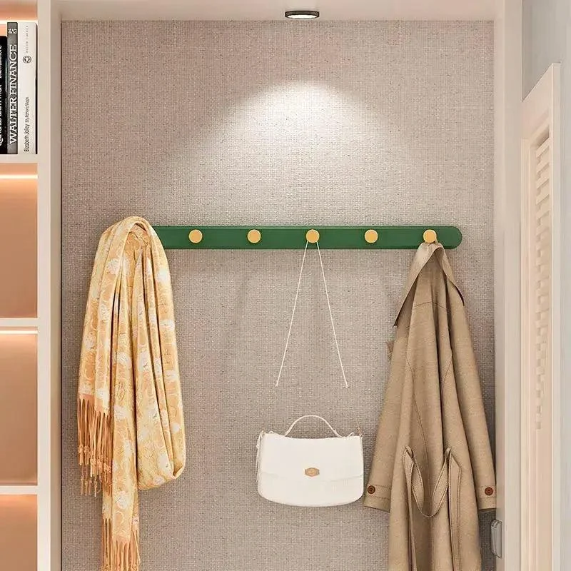 Homeko Green Wall Mounted Coat Rack with Hooks -