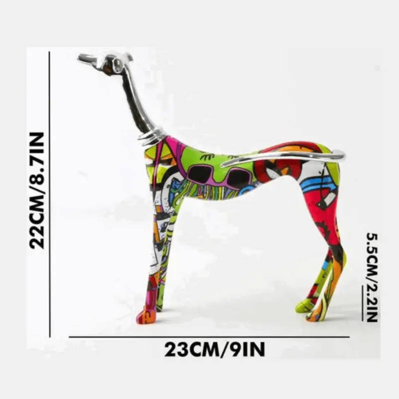 Homeko Greyhound Graffiti Painted Statue