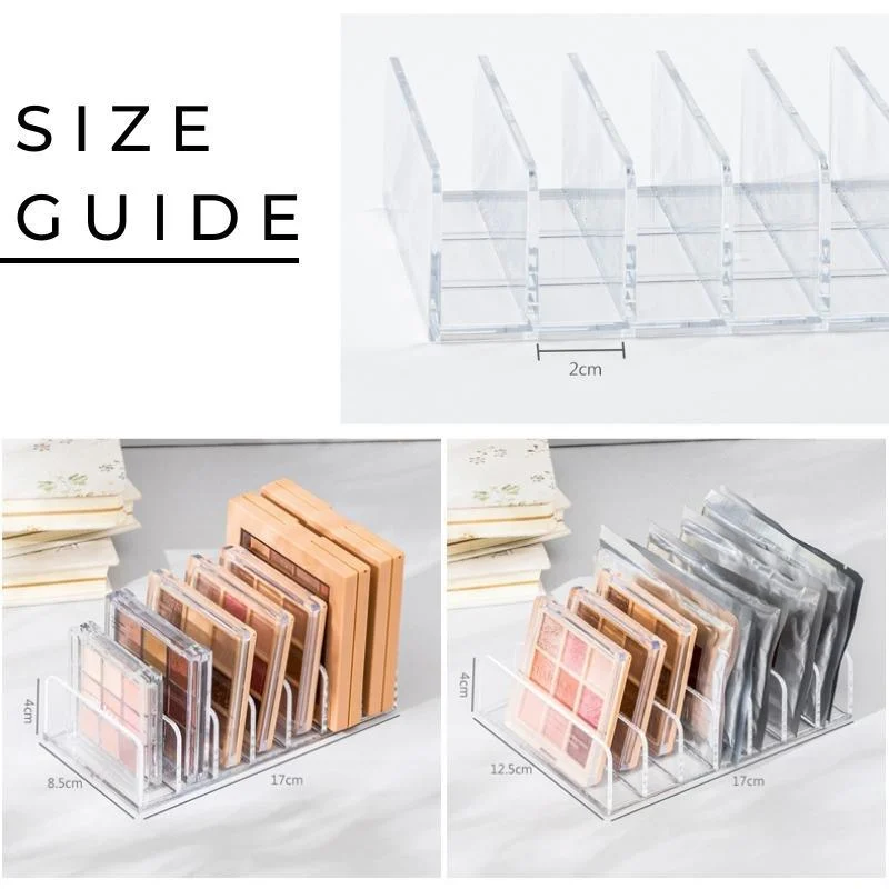 Homeko Grids Clear Acrylic Eyeshadow Compact Organizer -