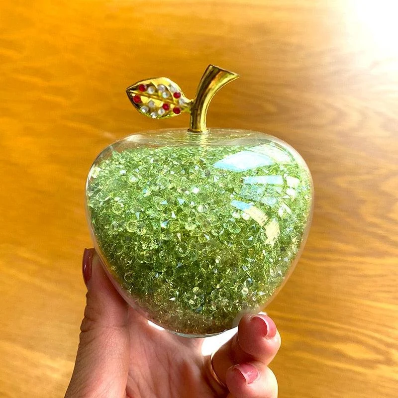 Homeko Handmade Crystal Apple Figurine -