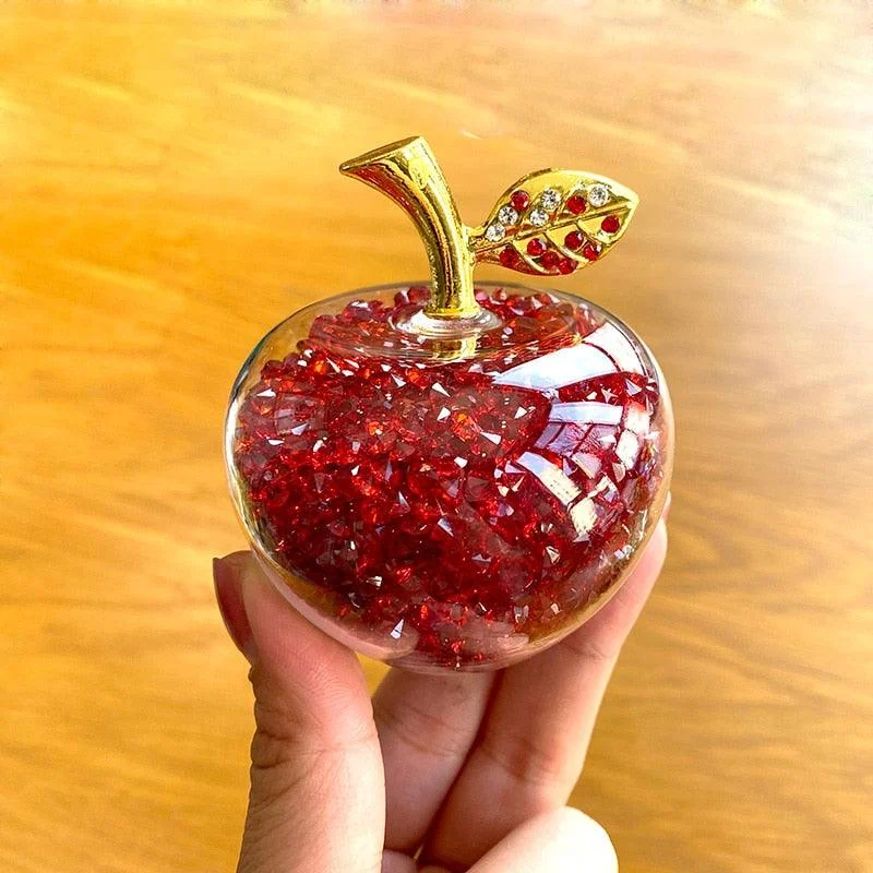 Homeko Handmade Crystal Apple Figurine -