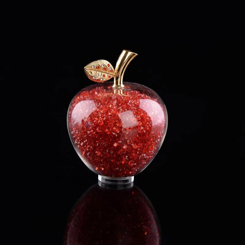 Homeko Handmade Crystal Apple Figurine -