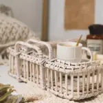 Homeko Handmade Rectangle Rattan Trays
