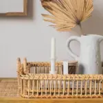 Homeko Handmade Rectangle Rattan Trays