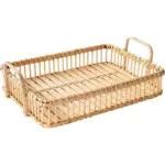 Homeko Handmade Rectangle Rattan Trays