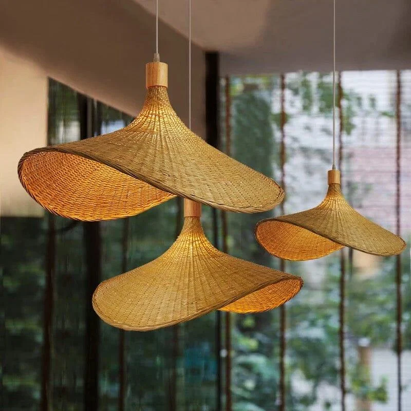 Homeko Handmake Bamboo Wicker Pendant Light -