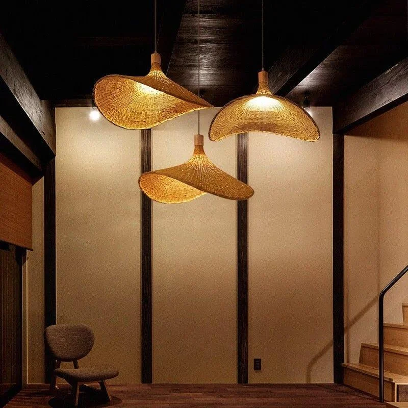 Homeko Handmake Bamboo Wicker Pendant Light -