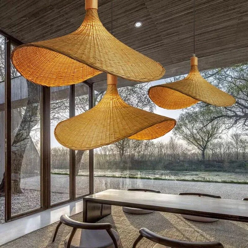 Homeko Handmake Bamboo Wicker Pendant Light -