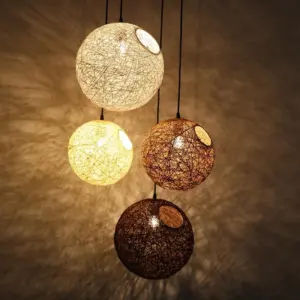 Homeko Handwoven Wicker Pendant Light