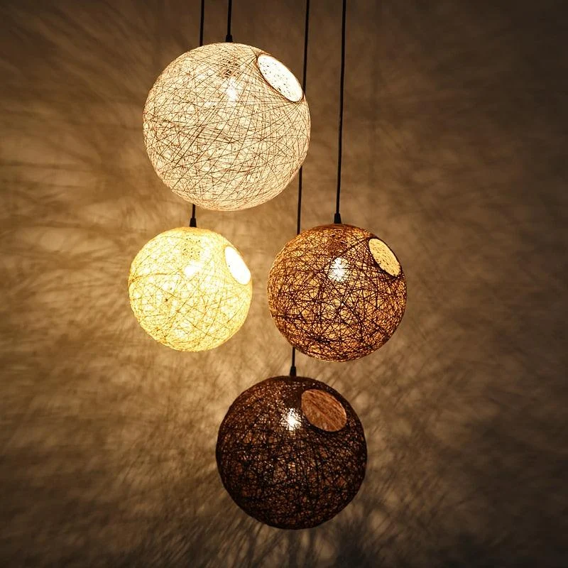 Homeko Handwoven Wicker Pendant Light -