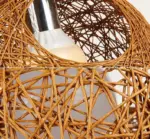 Homeko Handwoven Wicker Pendant Light