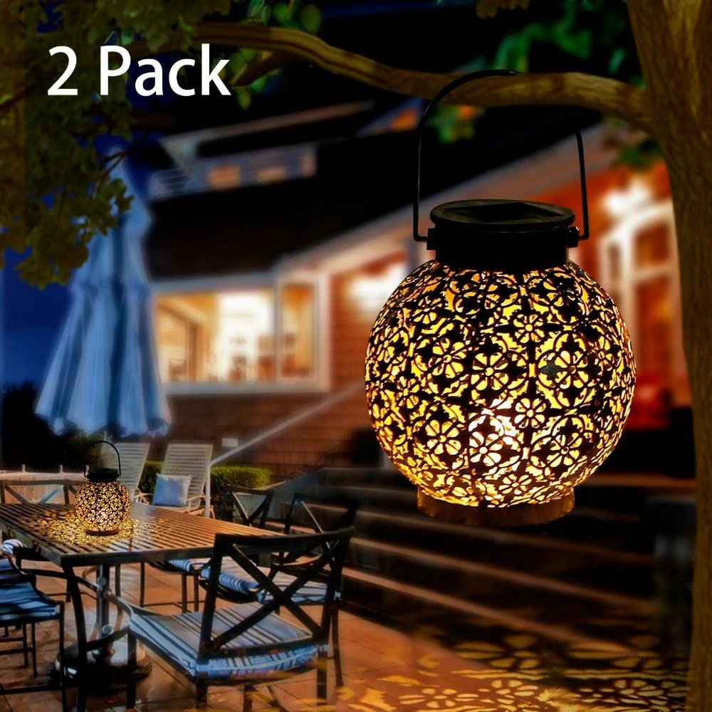 Homeko Hanging Solar Shadow Cast Lantern -