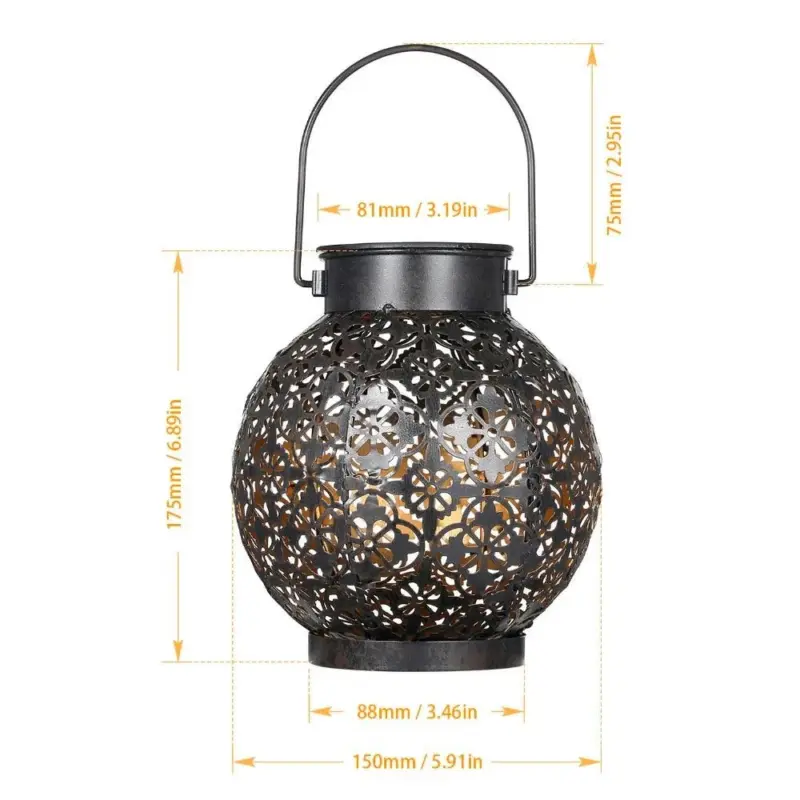 Homeko Hanging Solar Shadow Cast Lantern