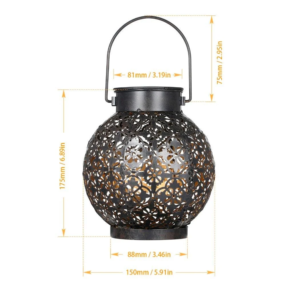 Homeko Hanging Solar Shadow Cast Lantern -