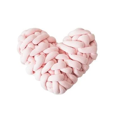 Homeko Heart Shaped Knot Throw Pillow Cushion -