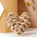Homeko Heart Shaped Knot Throw Pillow Cushion