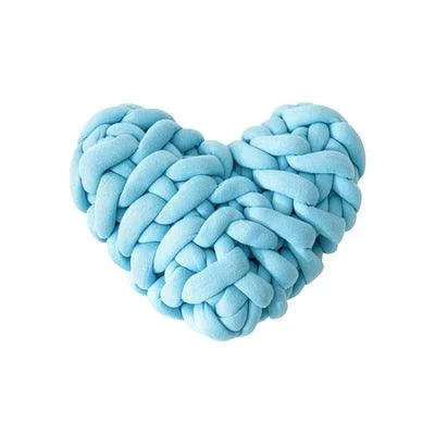 Homeko Heart Shaped Knot Throw Pillow Cushion -