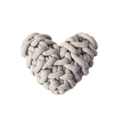 Homeko Heart Shaped Knot Throw Pillow Cushion -