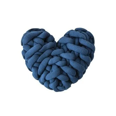 Homeko Heart Shaped Knot Throw Pillow Cushion -