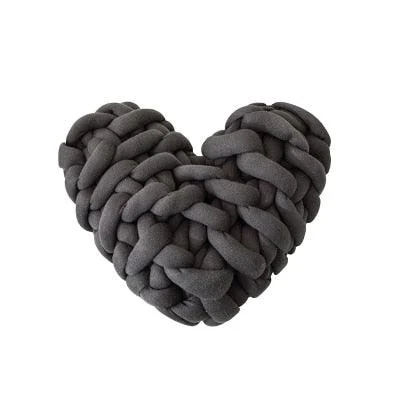 Homeko Heart Shaped Knot Throw Pillow Cushion -