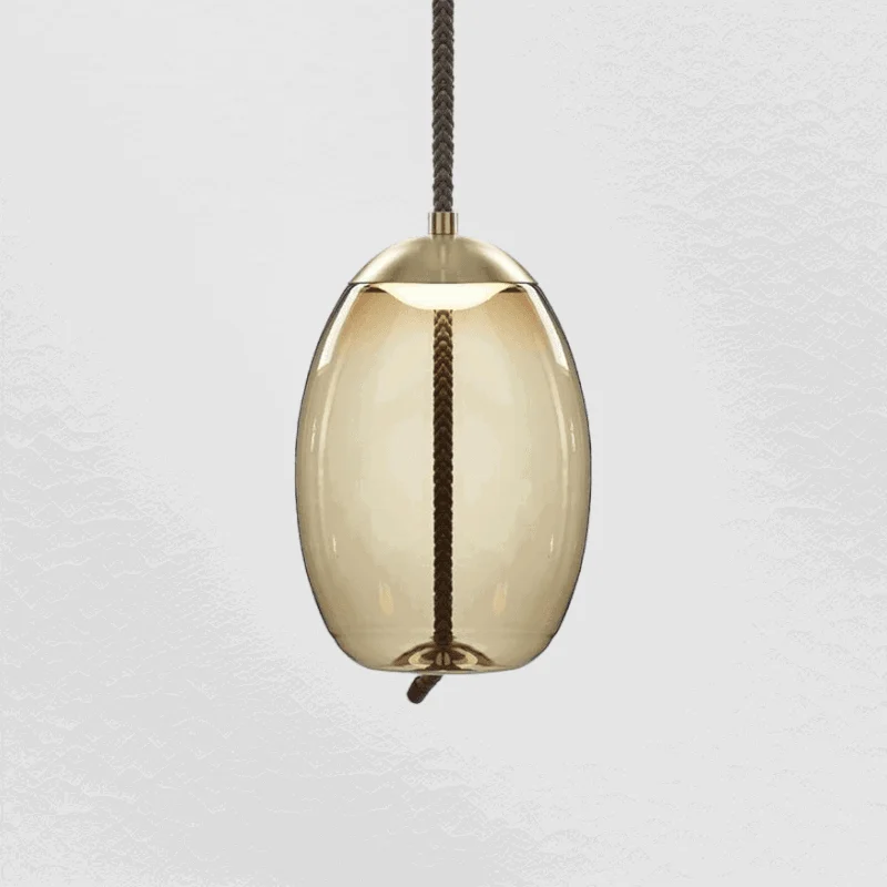 Homeko Hemp Rope Glass Pendant Lights -