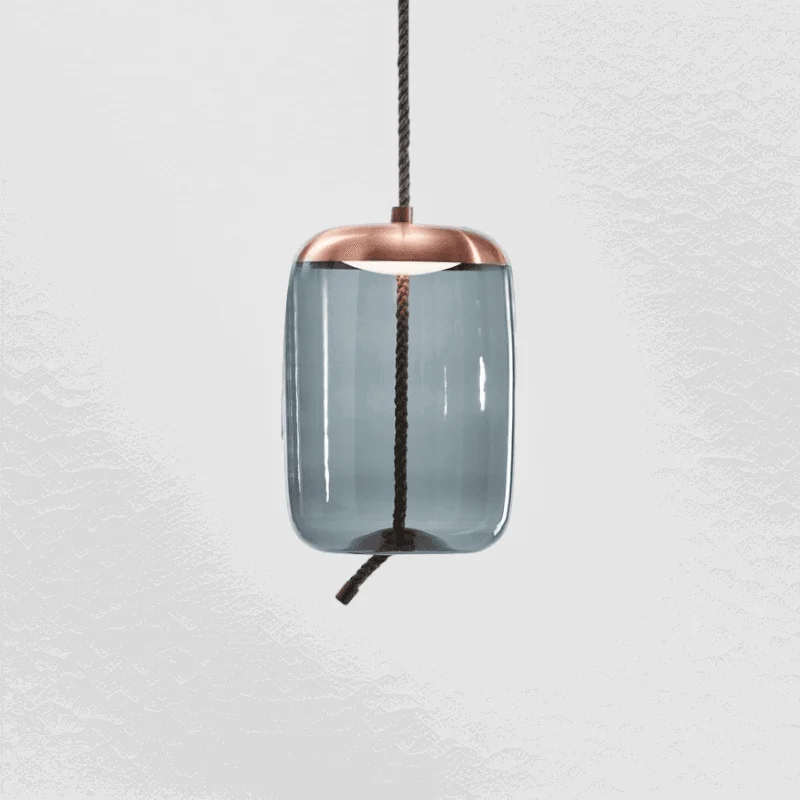 Homeko Hemp Rope Glass Pendant Lights -